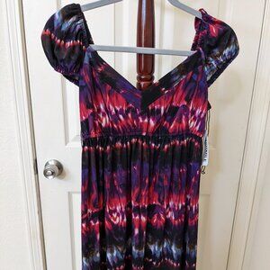 NWT Tiana B. tie-dye dress washable stretchy wrinkle-free size small